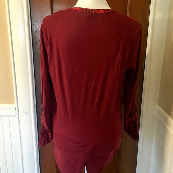 Lucky Brand Maroon Print Shirt - Picture 2 of 5